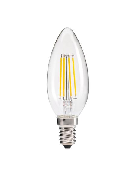 Pack 10 x Bombilla Filamento LED Vela E14 COB 4W