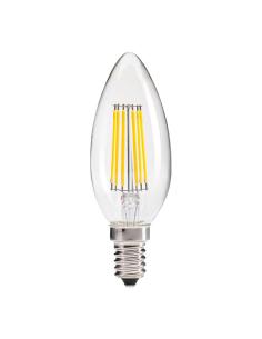 Pack 10 x Bombilla Filamento LED Vela E14 COB 6W, Regulable 2