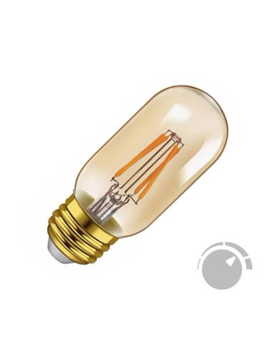 Bombilla Led E27 COB filamento GOLD 4W, Ø45x110mm, Regulable