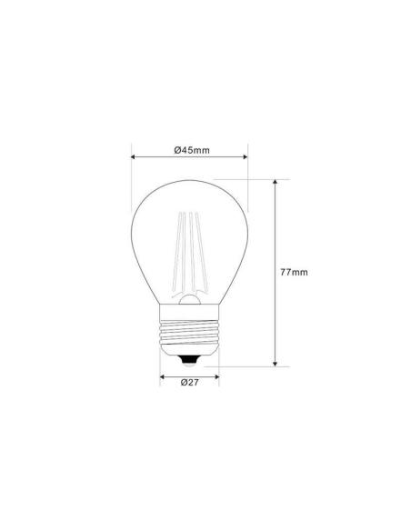Bombilla Led E27 COB filamento 4W, Small Gold