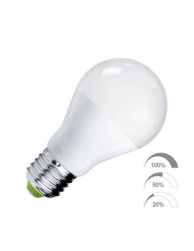 Bombilla LED E27, 240º, 9W, Regulable 100-50-20%