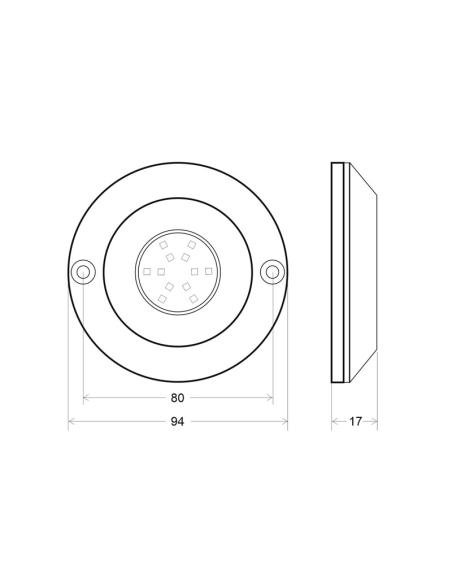 Foco Led sumergible Superficie KENWE LED 60W, RGB, IP68