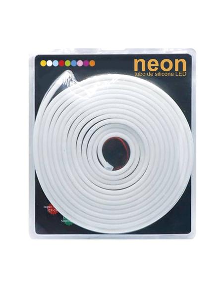 Led NEON Silicona Monocolor, DC24V, 120Led/m, 6x12mm, 5 metros, 60W, corte 1cm