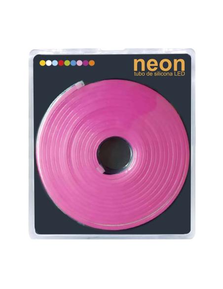 Led NEON Silicona Monocolor, DC24V, 120Led/m, 6x12mm, 5 metros, 60W, corte 1cm