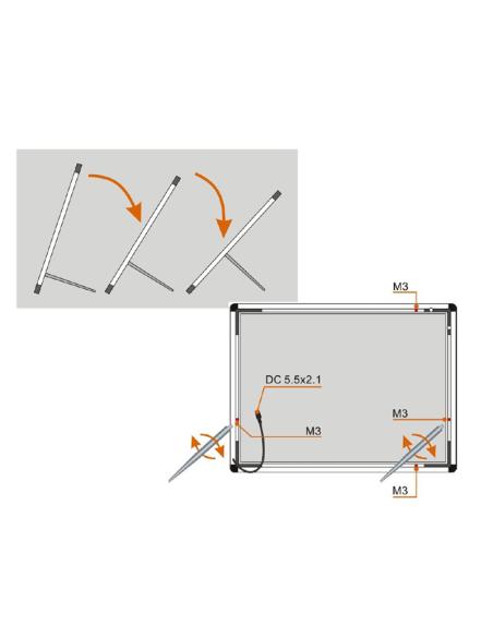 Set 2 soportes de mesa Display Slim LED
