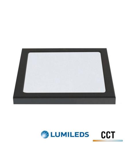 Downlight / Plafón Led KUB, 24W, LUMILED Chip, CCT ajustable, negro