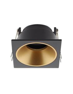 Downlight Led MOS UGR17 Square, 7W, negro/dorado
