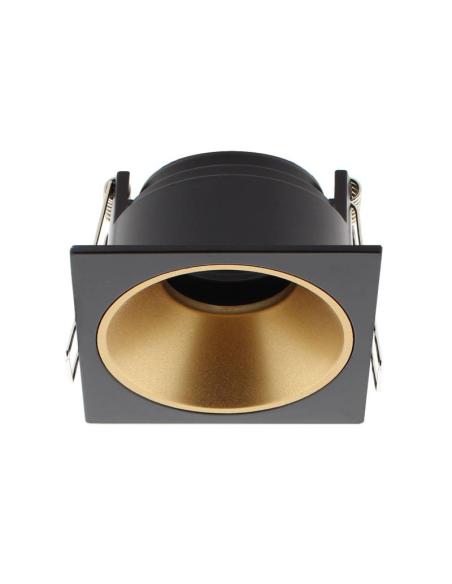 Downlight Led MOS UGR17 Square, 7W, negro/dorado