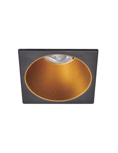 Downlight Led MOS UGR17 Square, 7W, negro/dorado 2