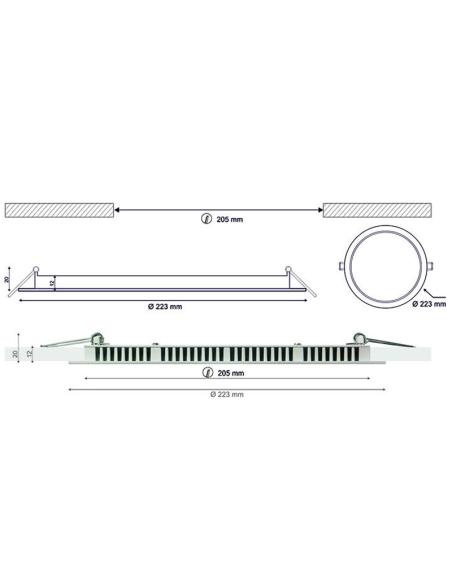 Multifunción emergencia Led KRAMFOR 20W, Permanente / No permanente