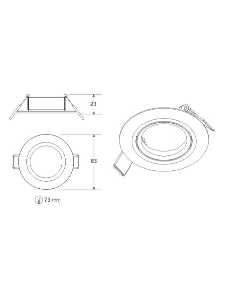 Spot orientable redondo Blanco