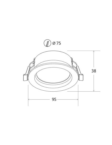 Pack 10 x Downlight KRAMFOR Led 6W, UGR17, 3CCT
