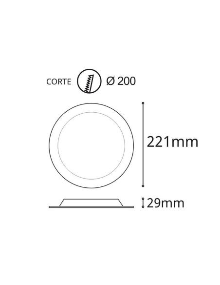 Downlight Led KRAMFOR 18W, CCT y potencia ajustable