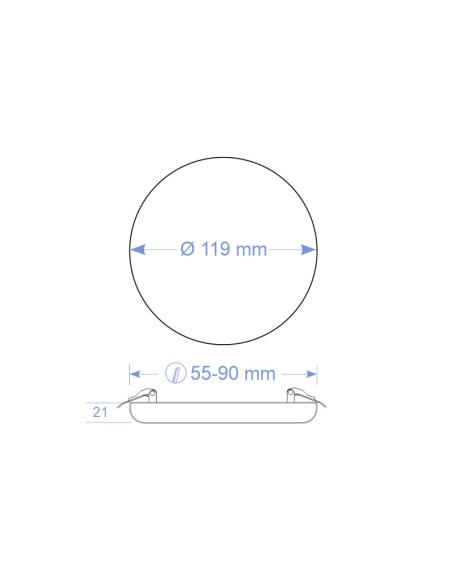 Downlight Led KRAMFOR Frameless 18W Ajustable