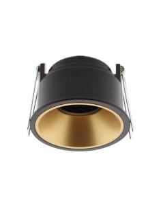 Downlight Led MOS UGR17 Round, 7W, negro/dorado