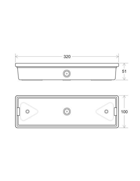 Luz de emergencia LED RECLUX, Estanca IP65, Permanente / No permanente