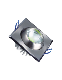 EMPOTRABLE CUADRADO NIQUEL SATINADO 6W COB 3000ºK