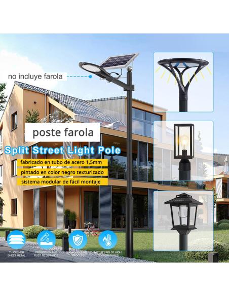 Poste farola acero galvanizado modular 5m
