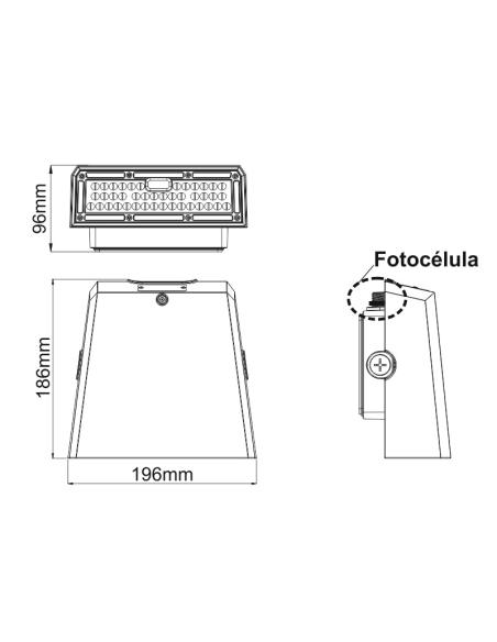 Proyector pared Led sensor WALL, 30W