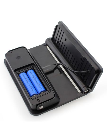 Aplique LED SOLAR TAZ 50W, sensor PIR, batería reemplazable, x2Litio 3,7V - 2200mAH