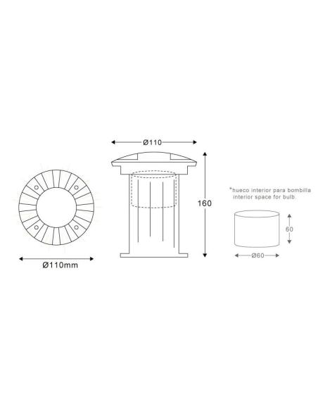 Baliza SKUB 12s Housing acero inoxidable