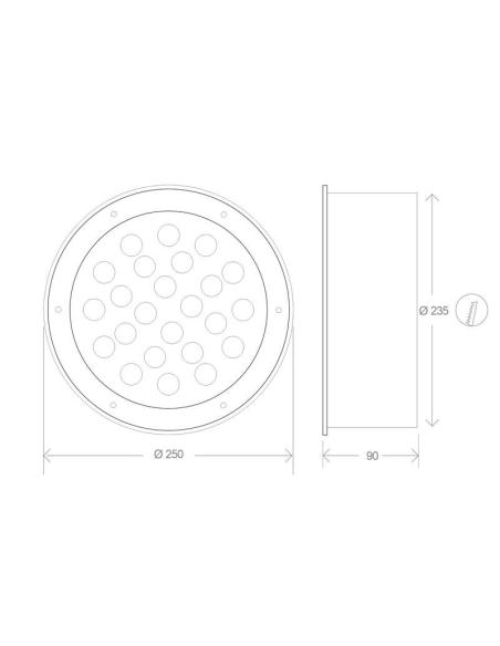 Foco empotrable FOKUA LED 24W, RGB, RF