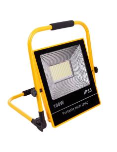 Proyector LED, 100W solar/con batería recargable + emergencia + power bank