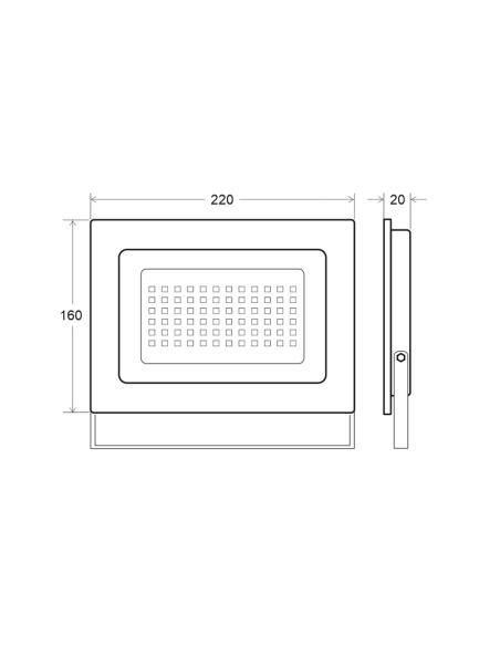 Foco Proyector LED 50W 110lm/W IP65