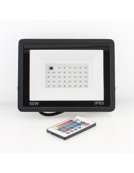 Proyector LED RGB, 50W + mando a distancia