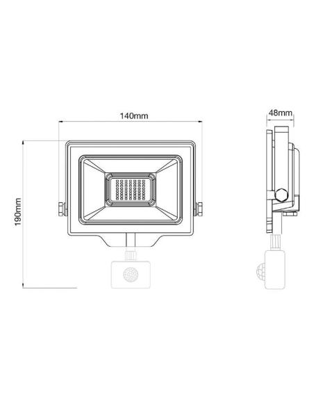 Proyector LED SLIM Chipled Osram, 30W