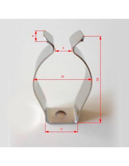 Set 2x Clip metálico para tubos T8