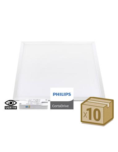 Pack 10 x Paneles LED 44W, 60X60cm, UGR-19, Driver Certadrive