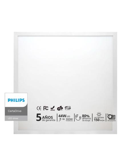 Pack 10 x Paneles LED 44W, 60X60cm, UGR-19, Driver Certadrive