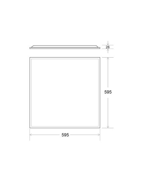 Pack 10 x Paneles LED 44W, 60X60cm, UGR-19, Driver Certadrive