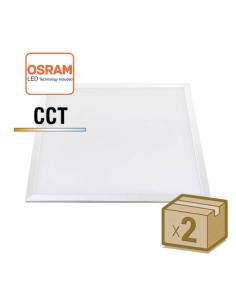 Pack 2 x Panel LED 48W-40W-36W-24W, 60x60cm, 4CCT, chip led Osram