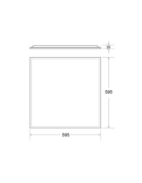 Pack 2 x Panel LED 48W-40W-36W-24W, 60x60cm, 4CCT, chip led Osram