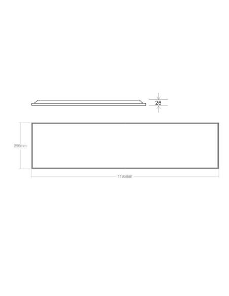 Panel LED Backlit 40W, RGB + CCT, 30x120cm