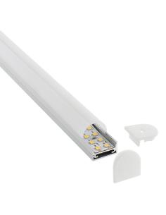 KIT - Perfil aluminio STUV para tiras LED, 2 metros 2
