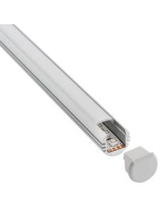 KIT - Perfil aluminio ROUND para tiras LED, 1 metro