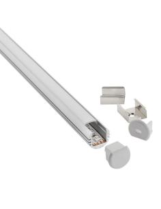 KIT - Perfil aluminio ROUND para tiras LED, 1 metro 2