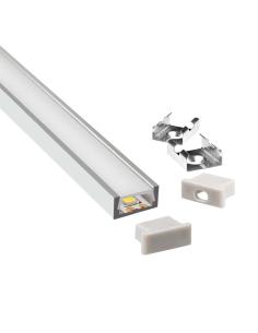 KIT - Perfil aluminio SENSA para tiras LED, 1 metro 2