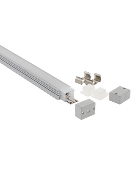 Perfil aluminio KOR para tiras LED, 1 metro, IP67