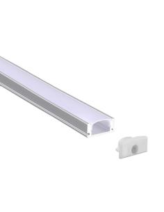 KIT - Perfil aluminio LOX para tiras LED, 2 metros 2