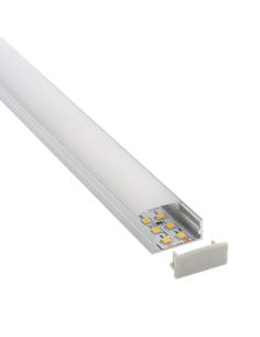 KIT - Perfil aluminio SENSA BIG para tiras LED, 2 metros