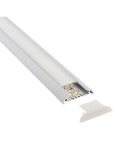 KIT - Perfil aluminio MARK para tiras LED, 2 metros