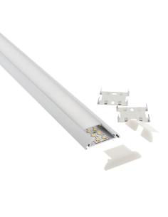 KIT - Perfil aluminio MARK para tiras LED, 2 metros 2