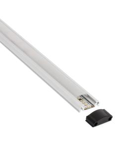 KIT - Perfil aluminio LEK para tiras LED, 2 metros