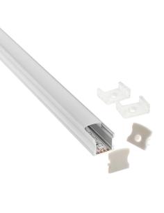 KIT - Perfil aluminio HARFO para tiras LED, 2 metros 2