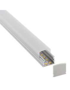KIT - Perfil aluminio BOLL para tiras LED, 1 metro