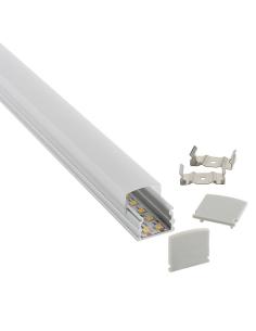 KIT - Perfil aluminio BOLL para tiras LED, 1 metro 2